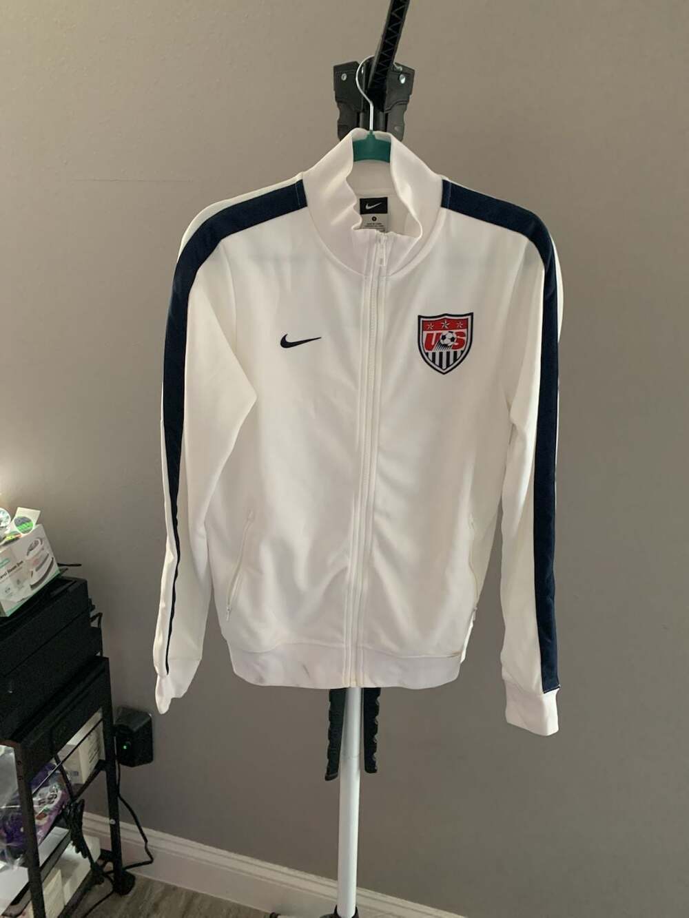 Nike White & Navy US Soccer Track Jacket